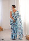 Vivaara By Mahotsav Chinon Designer Digital Printed Mirror Cut Work Saree Online Wholesale